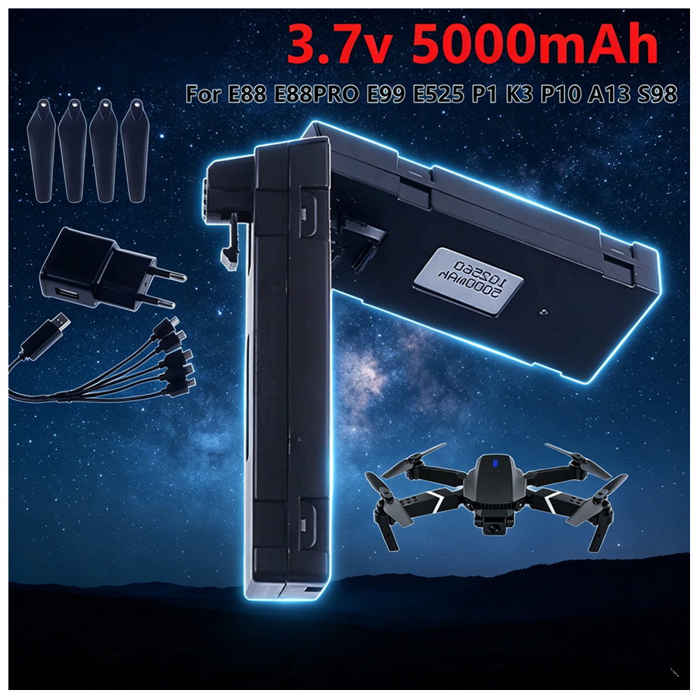 Drone Rc E99 Pro - Akumulator litowo-jonowy 3.7V 5000mAh lub ładowarka