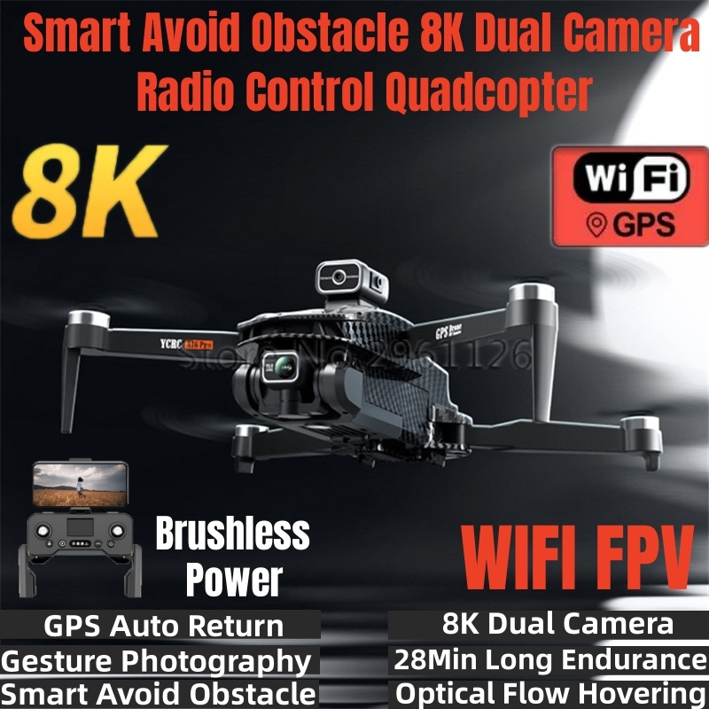 Drone Rc Fpv Manual - Inteligentne unikanie przeszkód 8K podwójny aparat