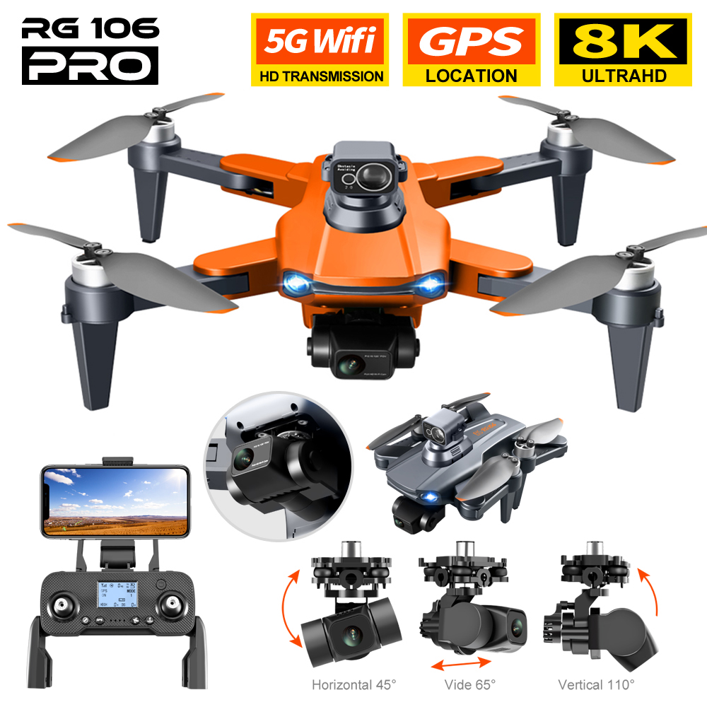 Drone Rc Fpv Manual - RG106 PRO Drone 8k podwójny aparat