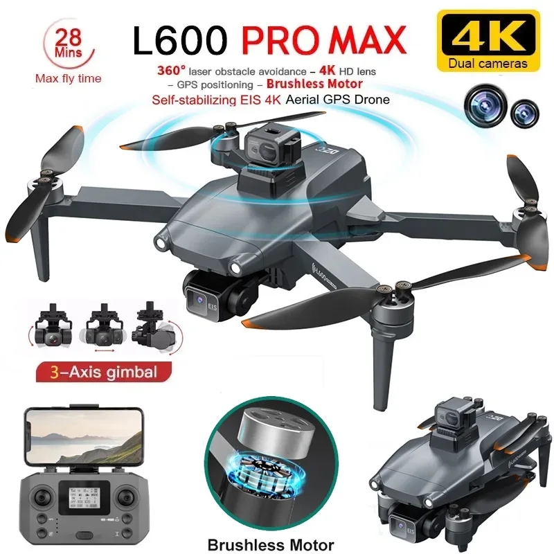 Drone Rc Gps - L600 PRO MAX GPS Drone Profesjonalny