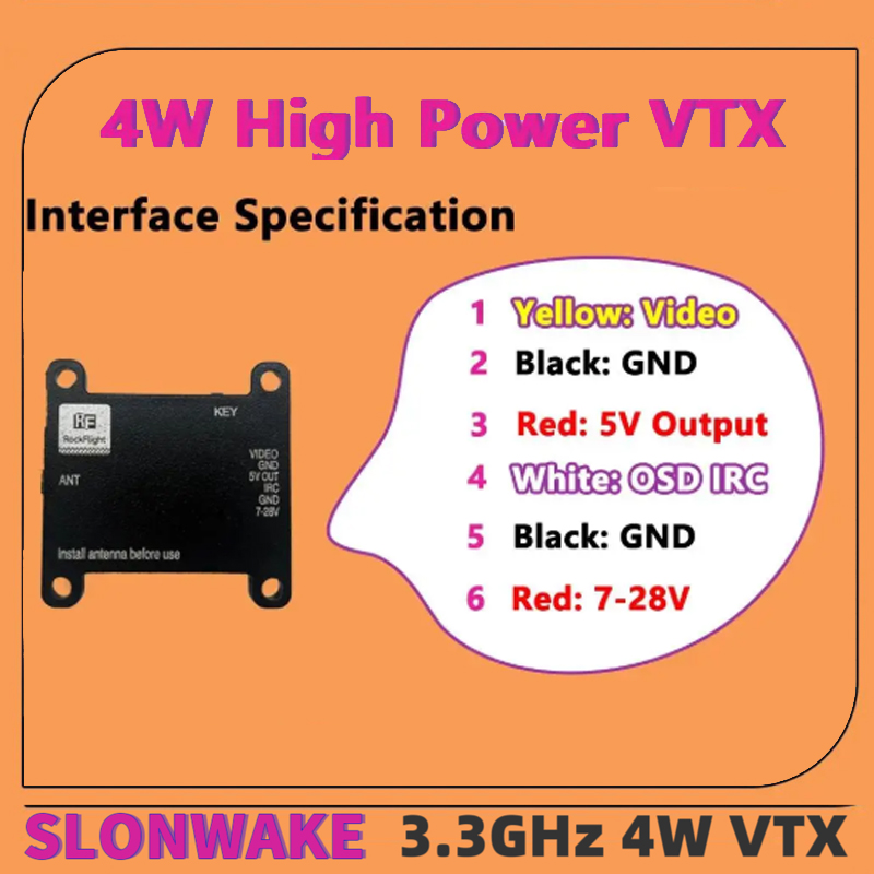 SLONWAKE FPV 3.3G 16CH 4000mW  – Drone Rc Toy recenzja i cena